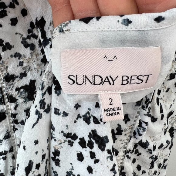 ARITZIA SUNDAY BEST Sexton dress white print - Picture 7 of 7